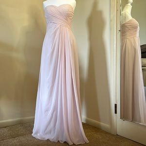 Azazie Arabella Blush Pink bridesmaid dress